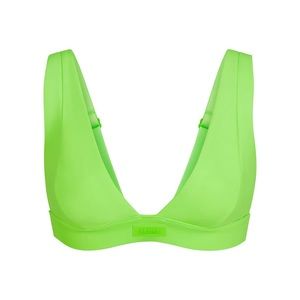 SKIMS Limited Edition Neon Green Plunge Bikini Top